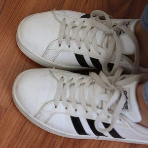 Adidas Neo CloudFoam Three Stripes White Shoes